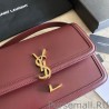 7 Star YSL Saint Laurent Solferino Medium Monogram Satchel Bag Claret