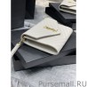 Perfect YSL Saint Laurent Monogram Clutch Quilted Grain Beige