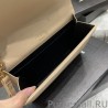 Replicas YSL Saint Laurent Monogram Clutch Quilted Grain Dark Beige