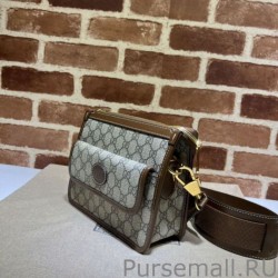 Fashion Messenger bag with Interlocking G 674164 Brown