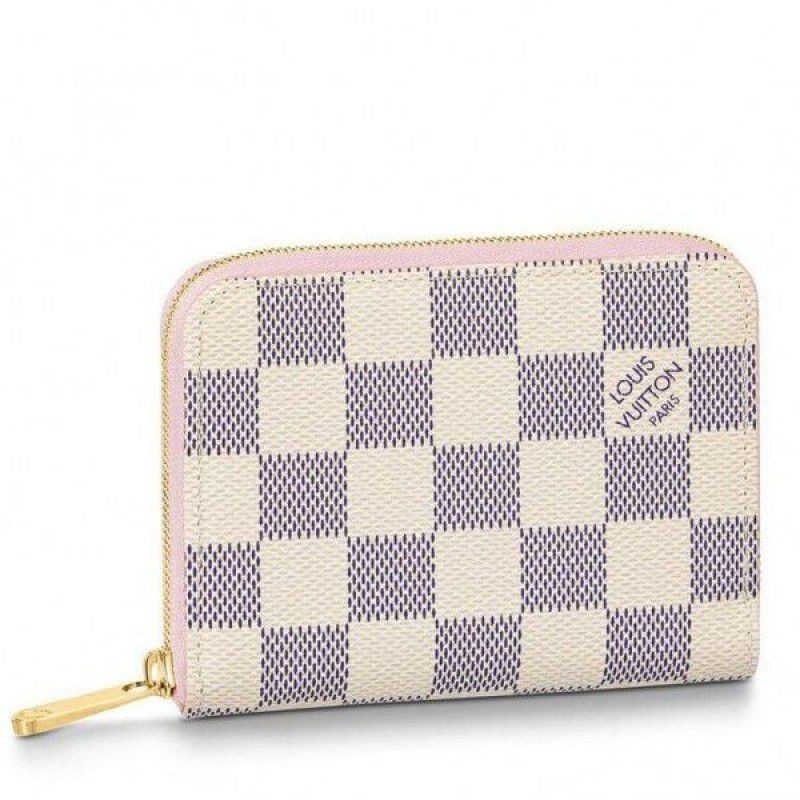 Top Zippy Coin Purse Damier Azur N60229