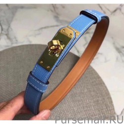 Replica Hermes Kelly Belt Blue Epsom Leather