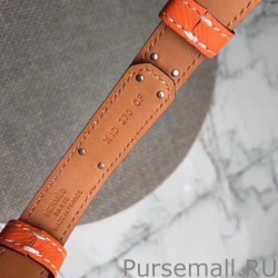 7 Star Hermes Kelly Belt Orange Epsom Leather
