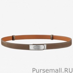 UK Hermes Kelly Belt Taupe Epsom Leather