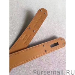 UK Hermes Kelly Belt Taupe Epsom Leather