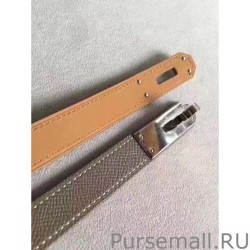 UK Hermes Kelly Belt Taupe Epsom Leather