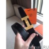 Replicas Hermes Quizz 32mm Reversible Belt Cafe Clemence Leather