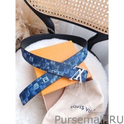 Knockoff LV Initiales 40MM Reversible Belt Damier Salt M0378Q