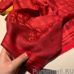 Top Quality Classic Monogram Shine Shawl 140 Red