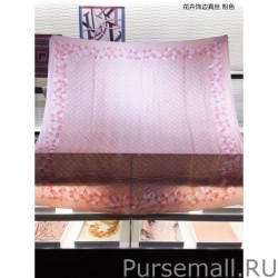 Replicas Classic Monogram Silk Shawl Pink 140