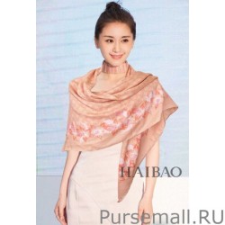 Replicas Classic Monogram Silk Shawl Pink 140