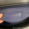Copy Flap Bag With Large Bi-Color Chain AS1353 Black