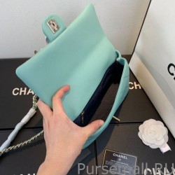 1:1 Mirror Flap Bag With Large Bi-Color Chain AS1353 Green