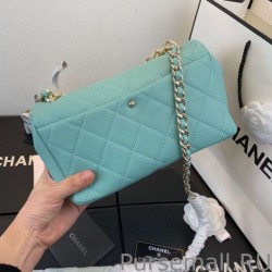 1:1 Mirror Flap Bag With Large Bi-Color Chain AS1353 Green