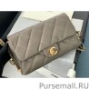 Top Flap Bag With Pearl And Woven Chain CC Logo AS2563 01