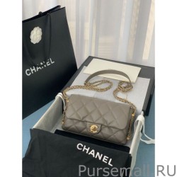 Top Flap Bag With Pearl And Woven Chain CC Logo AS2563 01