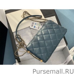 Luxury Flap Bag With Pearl And Woven Chain CC Logo AS2563 03