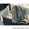 Luxury Flap Bag With Pearl And Woven Chain CC Logo AS2563 03