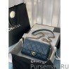 Luxury Flap Bag With Pearl And Woven Chain CC Logo AS2563 03