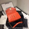 Designer Flap Bag With Top Handle AS1175 Orange