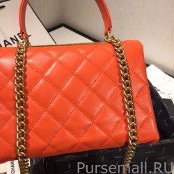 Designer Flap Bag With Top Handle AS1175 Orange