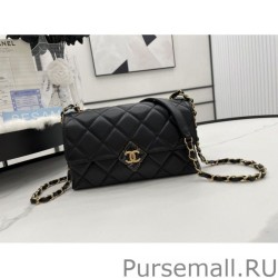 High Quality Geometric Flap Bag AS2634 Black