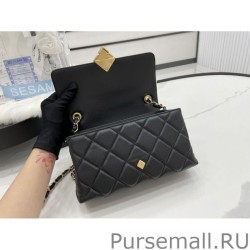 High Quality Geometric Flap Bag AS2634 Black