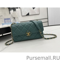 Replicas Geometric Flap Bag AS2634 Green