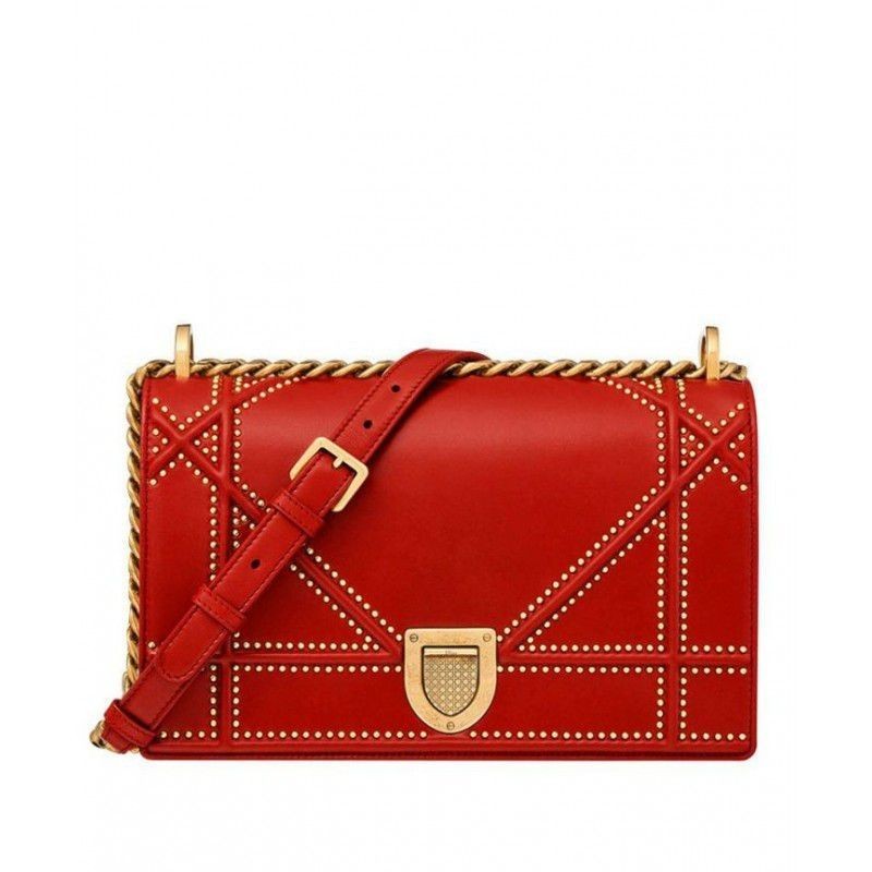 Fashion Christian Dior Diorama Flap Bag M0422 Red
