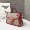 Best Ophidia GG Marmont Small Top Handle Bag 498110 Red