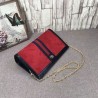 Perfect Ophidia Medium Red Suede Shoulder Bag 503876