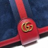 1:1 Mirror Ophidia messenger bag blue suede 548304