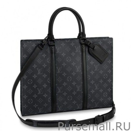 Luxury Sac Plat Horizontal Zippe Bag Monogram Eclipse M45265