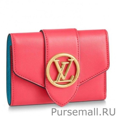 AAA+ Dahlia LV Pont 9 Compact Wallet M69177 Pink