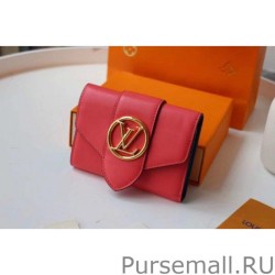 AAA+ Dahlia LV Pont 9 Compact Wallet M69177 Pink