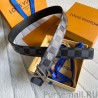 Knockoff LV Initials 40MM Reversible Belt Damier Graphite MP314V