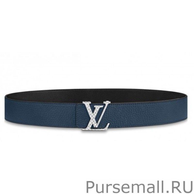 High Silver Damier LV 40MM Reversible Belt M0336V