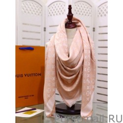 UK Denim Monogram Shawl 140 Pink