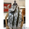 Wholesale Edge Pattern Monogram Cashmere Schawl Beige