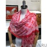 Inspired Edge Pattern Monogram Cashmere Schawl Pink