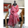 Inspired Edge Pattern Monogram Cashmere Schawl Pink