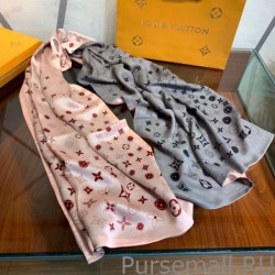 AAA+ Giant Pop Monogram Cashmere Scarf Pink