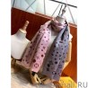 AAA+ Giant Pop Monogram Cashmere Scarf Pink