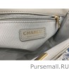 UK Grained Calfskin Flap Bag AS2438 Gray