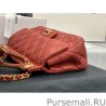 Perfect Grained Calfskin Flap Bag AS2438 Red