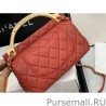 Perfect Grained Calfskin Flap Bag AS2438 Red