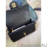 Top Grained Calfskin Mini Flap Bag with Top Handle AS2431 Black