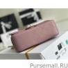 Wholesale Grained Calfskin Mini Flap Bag with Top Handle AS2431 Pink