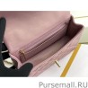 Wholesale Grained Calfskin Mini Flap Bag with Top Handle AS2431 Pink