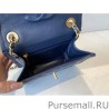 Inspired Grained Calfskin Mini Square Flap Bag AS2356 Blue